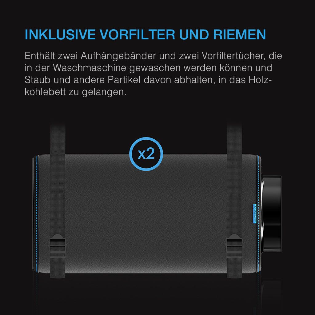 Aktivkohlefilter XL mit australischer Aktivkohle, 200 mm