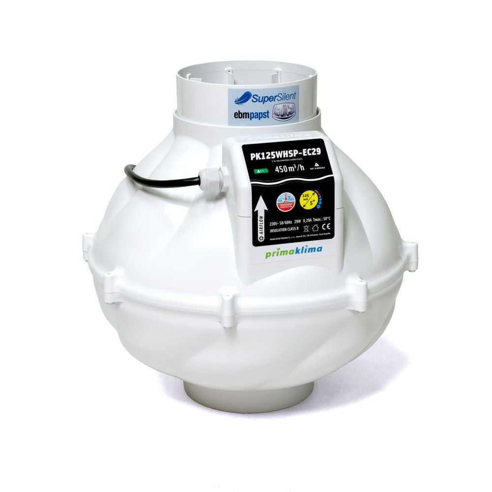Prima Klima Ventilator Whisperblower EC 125 mm - 450 m3/h, EC motor - ohne Leistungsregelung