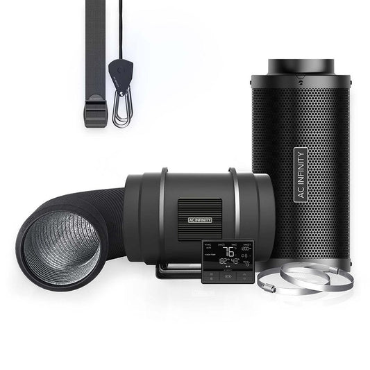 Luftfilter-Set PRO 200 mm, Inline-Ventilator mit Smart Controller und Aktivkohlefilter