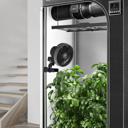 AC Infinity CLOUDRAY S9, GEN 2, Growzelt-Clip-Ventilator 225 mm, EC-Motor, automatische Oszillation, 10-stufigen dynamischen Windmodi und Lüftergeschwindigkeiten